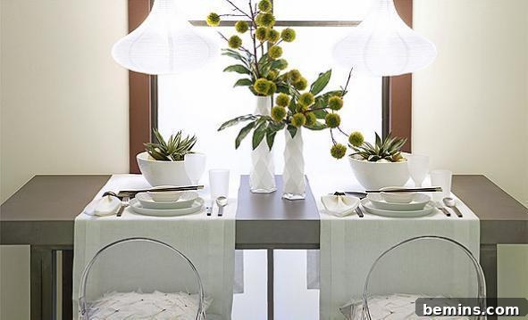 Elegant Table Setting with Neutral Colors and Simple Accents