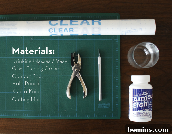 DIY Eames Dot Glasses Project Materials