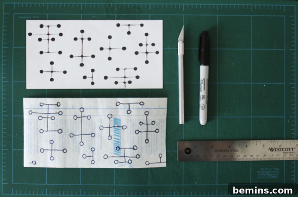 Creating the Eames Dot Pattern on Contact Paper
