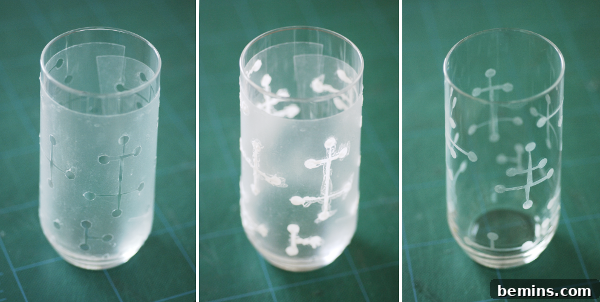 Applying Etching Cream to the Glass