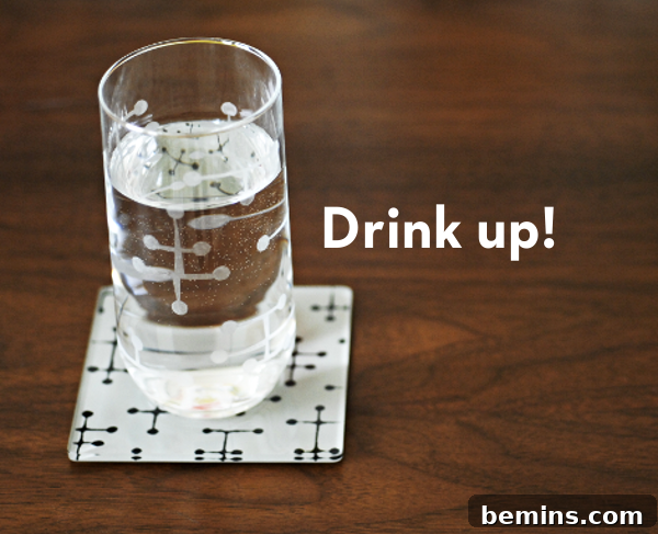 Finished DIY Eames Dot Drinking Glasses