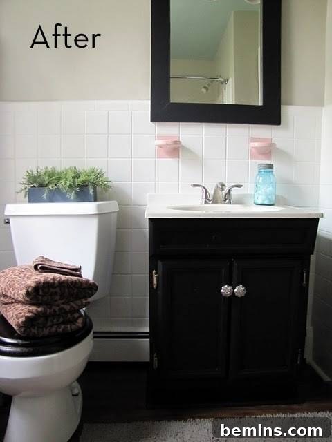 Budget-friendly bathroom makeover after