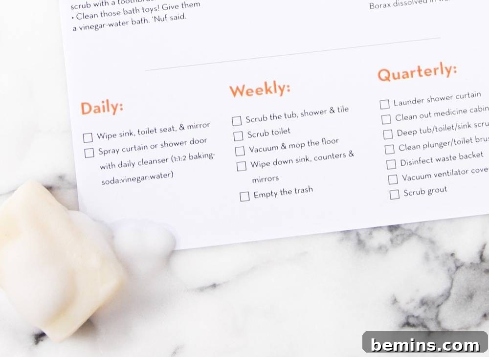 Bathroom Cleaning Checklist: Your Fast Track to a Sparkling Clean Bathroom 4 Tips to bathroom cleaning hacks.