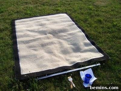 Zebra Stripe Rug DIY - Applying Masking Tape