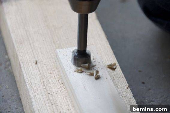 Drilling Holes in Pine