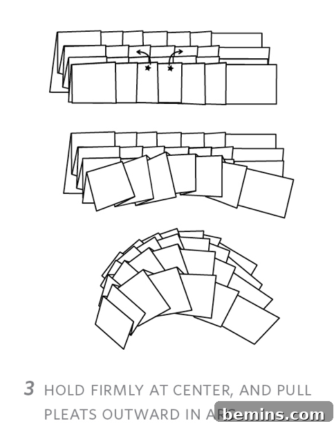 Shaping the Pleats into an Arc