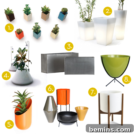 Stylish modern planters for any decor