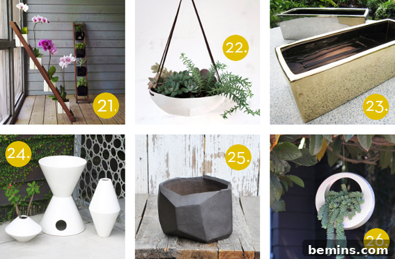 Hanging and handmade modern planters
