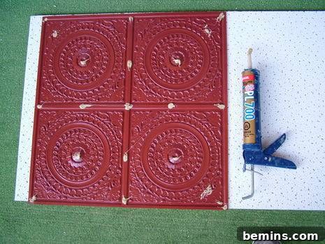 Attaching TalissaDecor tiles to Home Depot tiles.