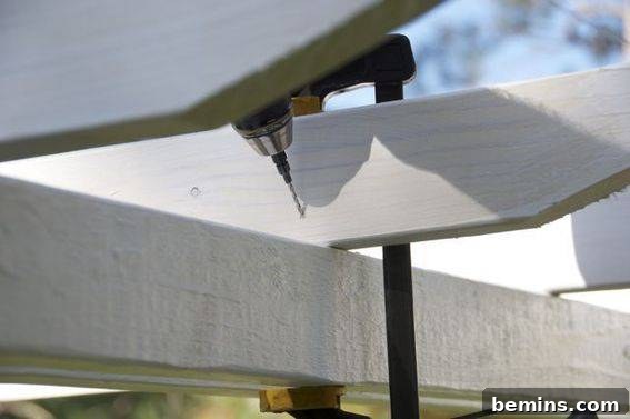 Installing Rafters on Pergola