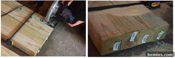 Making Notch Cuts on Pergola Posts