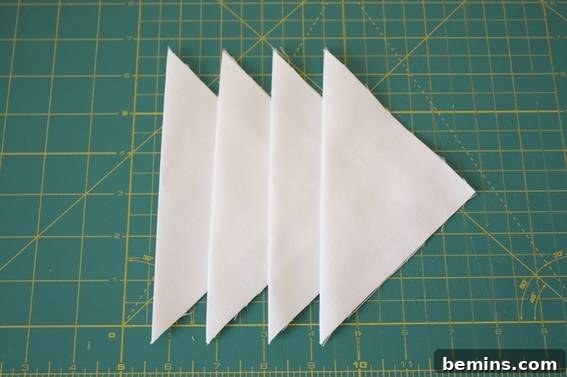 Preventing Tablecloth Fly-Aways: A Simple Outdoor Dining Hack 6 Ironing the fabric squares diagonally