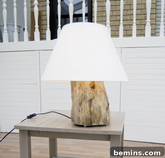 DIY Stumpy Table Lamp