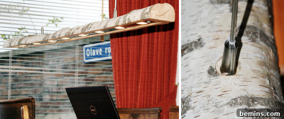 DIY Rustic-Modern Log Pendant Light