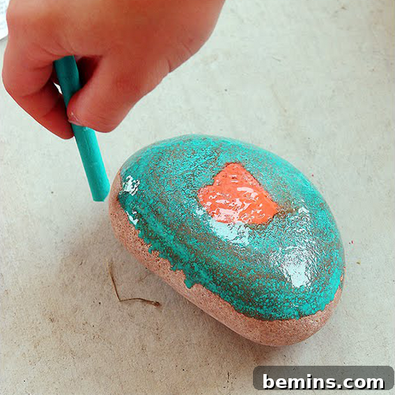 Ignite Creativity: Hot Rock Crayon Art for Endless Kid Fun 2 Close-up of colorful crayon rocks, showcasing the vibrant colors and unique textures