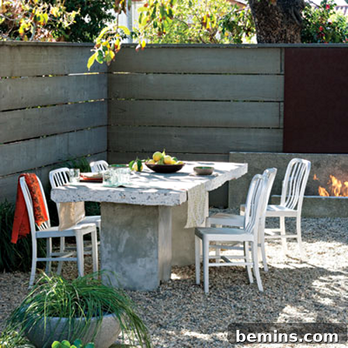 DIY Outdoor Table from Salvaged Concrete