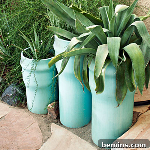 DIY Modern Planters from Sewer Pipes