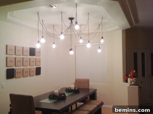 Straw Cluster Chandelier