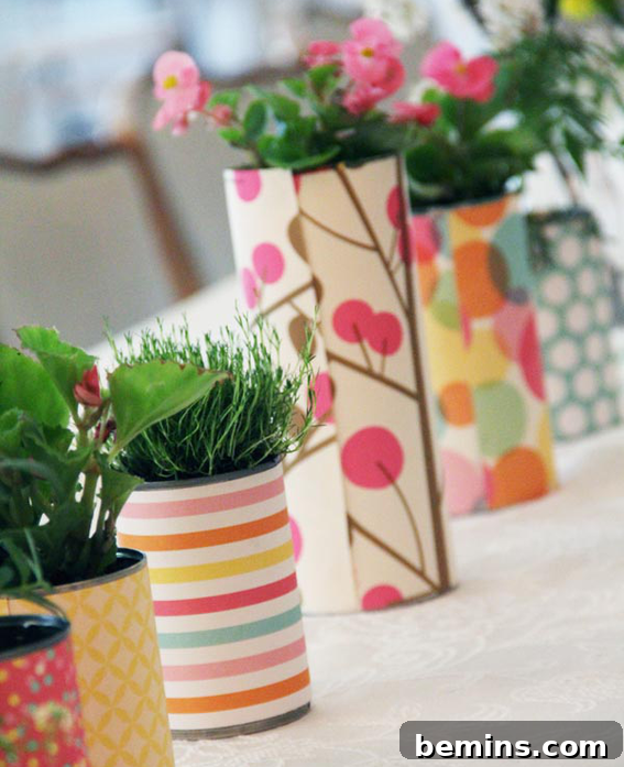 Recycled Can Vases