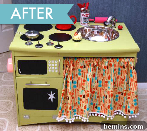 DIY Play Kitchen After Transformation