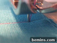 Sewing Machine Basics: A Guy's (and Gal's) Guide to Stitches & Seams Crafting Confidence: Mastering Stitches and Seams for Everyone 12 A close-up of a sewing machine stitching a corner seam