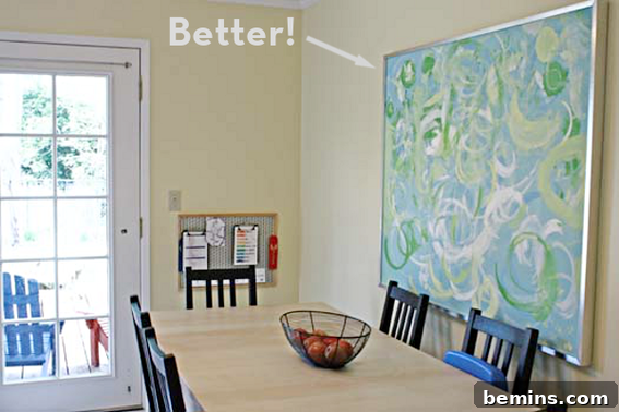 After: The transformed abstract art piece