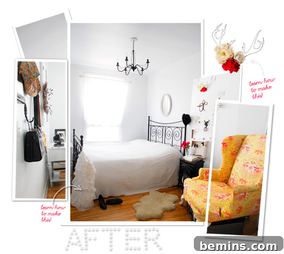 Before and After: A Fresh and Funky Bedroom Makeover Bedroom Bliss: From Bland to Bold Transformation 3 After: A bright and funky bedroom retreat