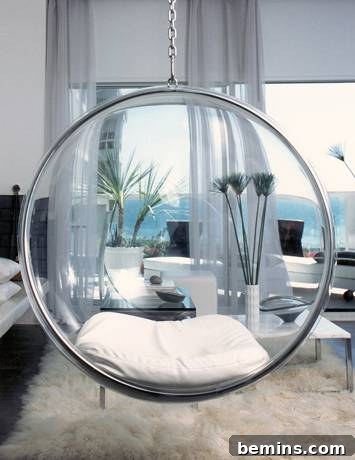 Bubble Chairs: A Pop of Whimsy for Your Space 5 Funky Bubble Chair in a modern interior