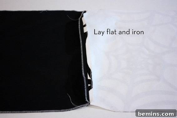 Ironing the Zipper Opening