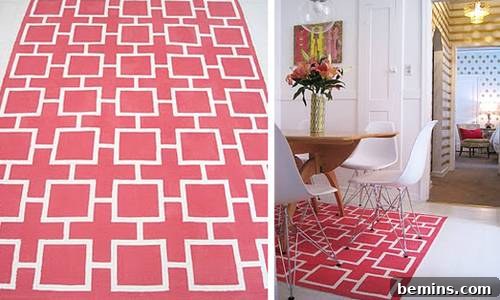 Finished Project: A vibrant, custom-painted rug