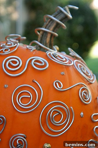 Whimsical Wire Pumpkin Decoration