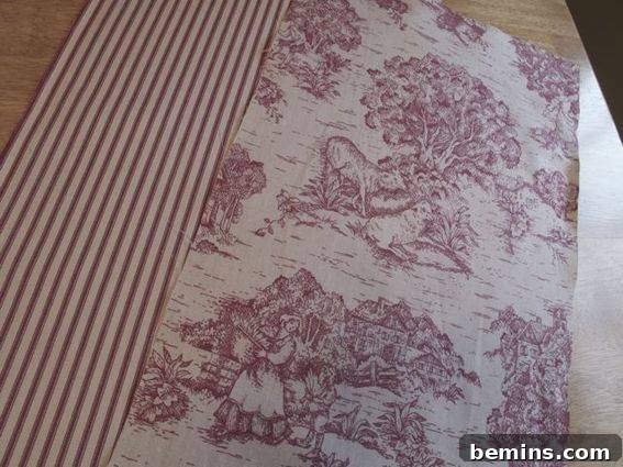 Crafting a Timeless Button Pillow: A DIY Guide 4 Cut Fabric Panels