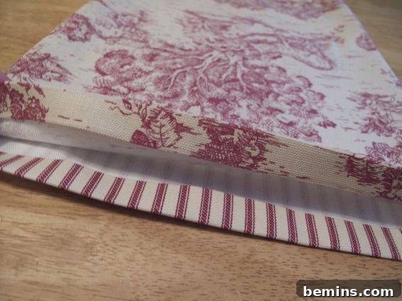 Crafting a Timeless Button Pillow: A DIY Guide 7 Hem Preparation