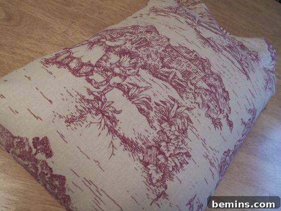Crafting a Timeless Button Pillow: A DIY Guide 8 Pillow Form Insertion