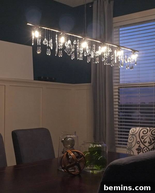 DIY Crystal Chandelier Project in Progress