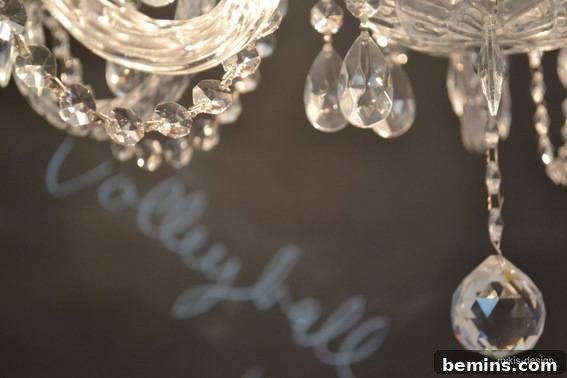 Another view of the unique lighting fixture.