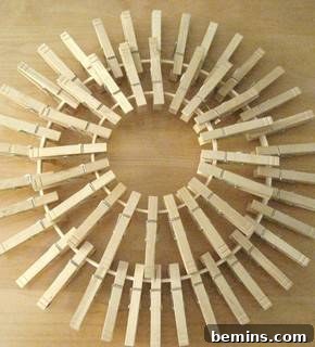 Attaching Clothespins to Embroidery Hoops