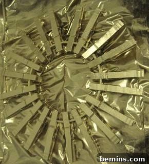 Spray Painting the Clothespin Starburst