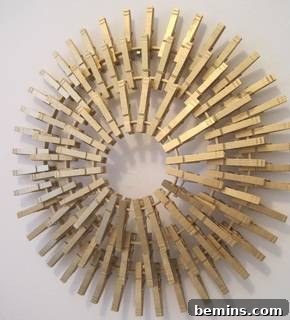Finished Clothespin Starburst Wall Art