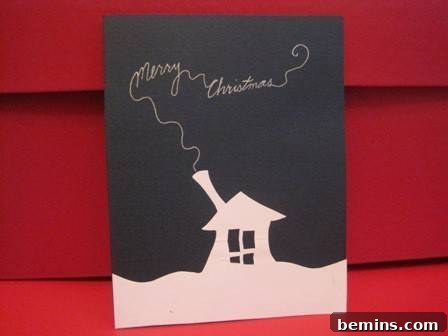 Intricate Cut Out Christmas Card Idea