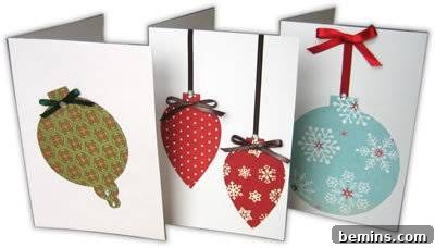 Handmade Christmas Card Ideas - Ornament Cards