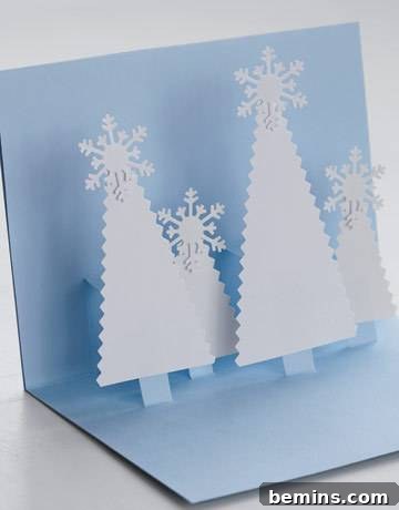 Cut Out Tree Paper Christmas Card Idea - Martha Stewart Pop-Up