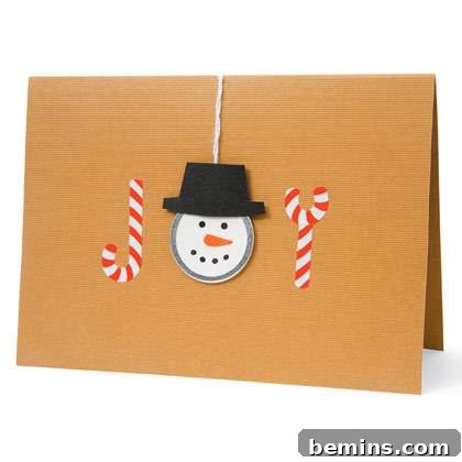 Joyful Snowman - Handmade Christmas Card