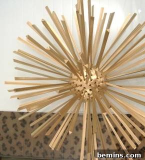 Starburst decor after spray painting