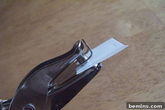 Cut plastic rectangles
