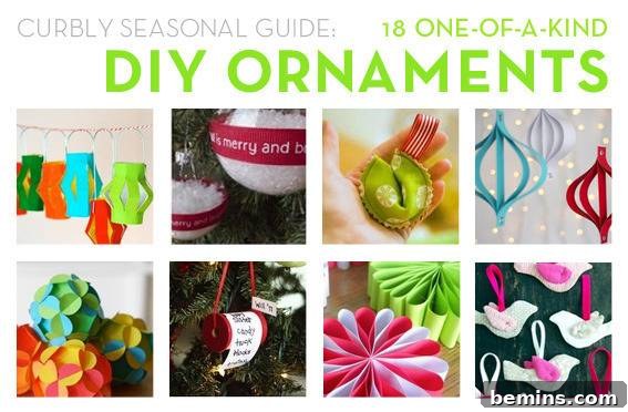 There is a collage of eight different do-it-yourself- ornament projects.