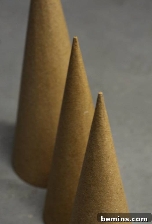 Paper Mache Cones for DIY Project