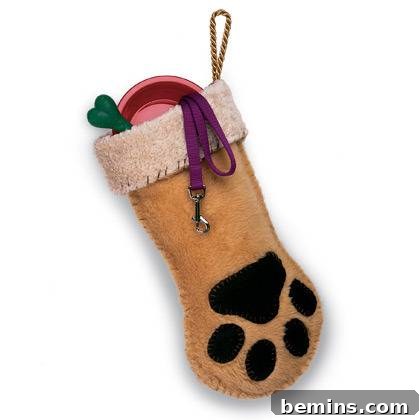 Dog Paw Christmas Stocking