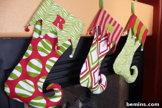 Citrus Holiday Elf Stockings