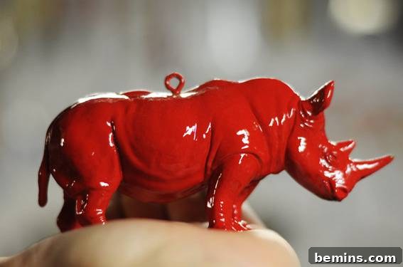 How to Craft Dazzling Animal Ornaments for Christmas 6 Applying the base coat of paint